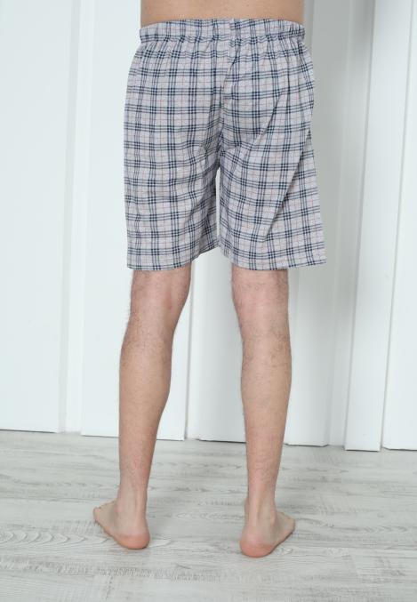 Short de pijama bărbați carouri, bumbac, Engros